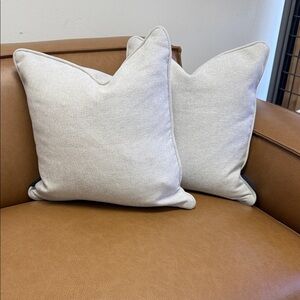 Lovesac micro chenille 18x18  Accent Pillows with covers and insert